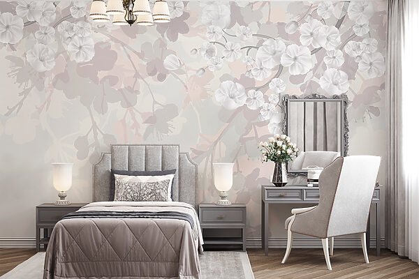 Fleurs blanches sur fond blanc Fleurs blanches sur fond blanc