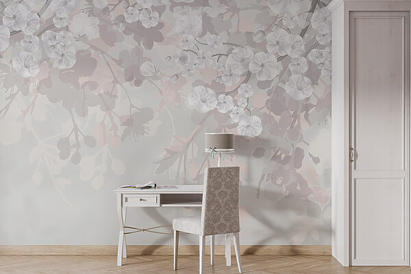 Fleurs blanches sur fond blanc Fleurs blanches sur fond blanc