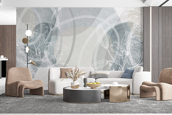 Fleurs blanches sur fond gris Fleurs blanches sur fond gris
