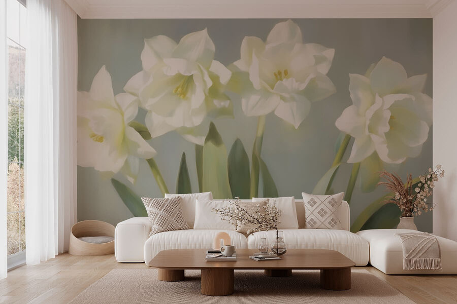 Groupe de fleurs blanches