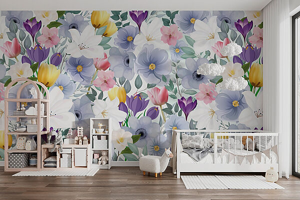 Groupe de fleurs avec feuilles Groupe de fleurs avec feuilles