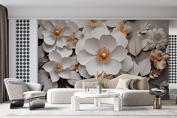 Fleurs en papier élégantes dans des tons doux Fleurs en papier élégantes dans des tons doux