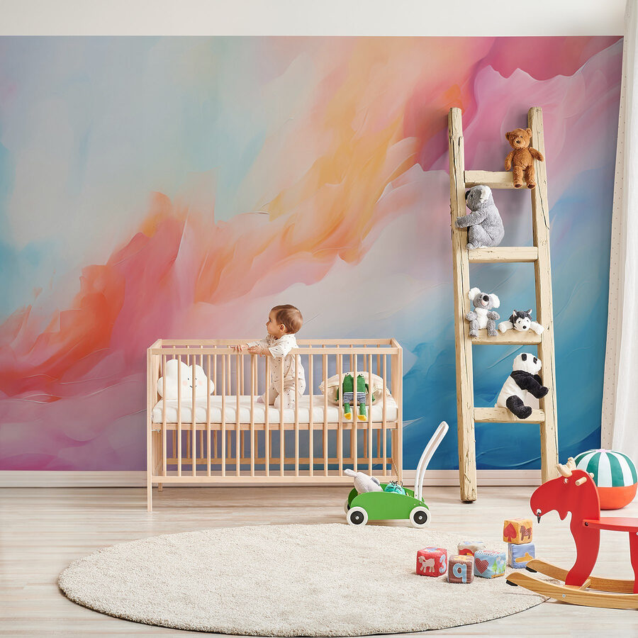 Peinture colorée de nuages