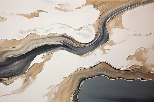 Tourbillons blancs et noirs sur une surface blanche Tourbillons blancs et noirs sur une surface blanche