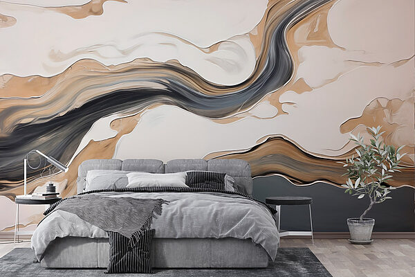 Tourbillons blancs et noirs sur une surface blanche Tourbillons blancs et noirs sur une surface blanche