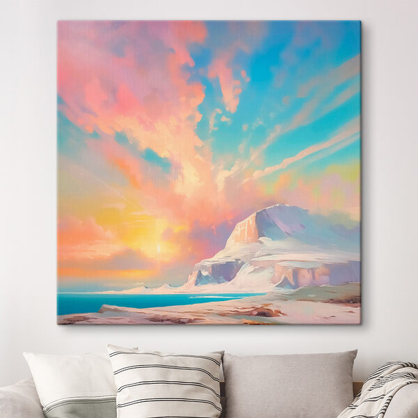 Peinture d'une montagne et de l'eau Peinture d'une montagne et de l'eau