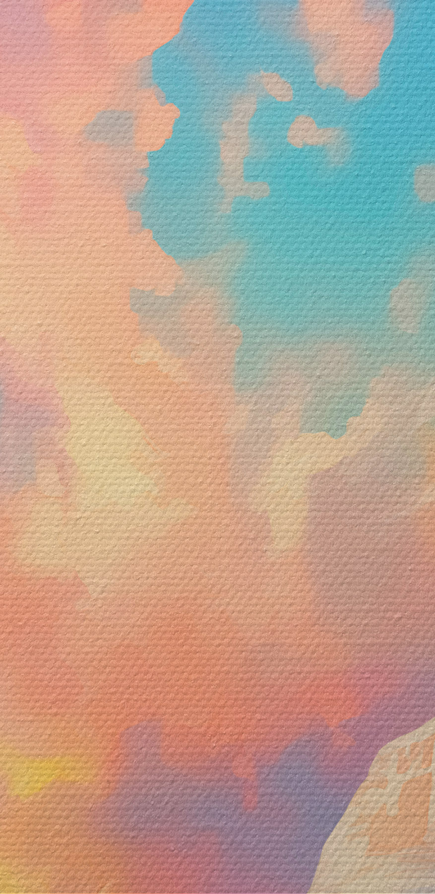 Peinture d'une montagne et de l'eau