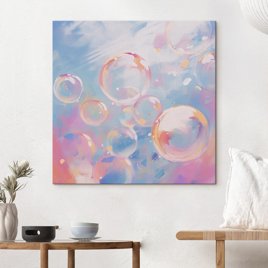 Groupe de bulles dans l'air