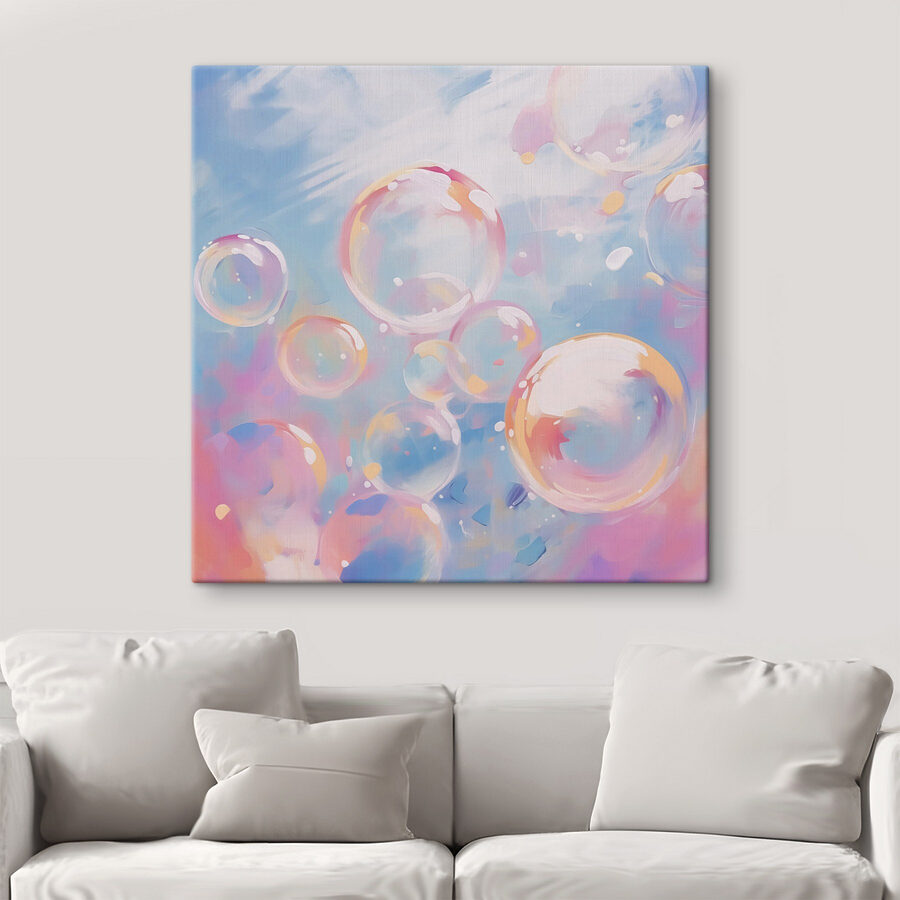 Groupe de bulles dans l'air