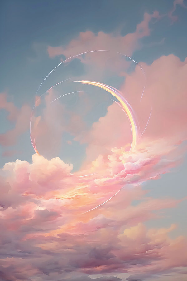 Nuages roses dans le ciel Nuages roses dans le ciel