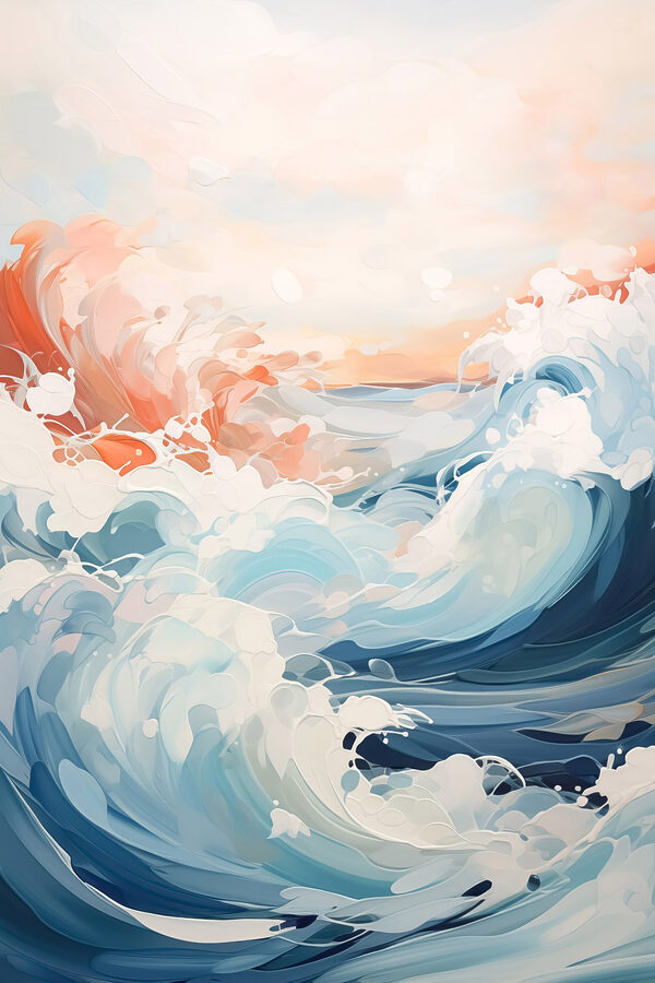 Peinture de vagues dans l'océan Peinture de vagues dans l'océan