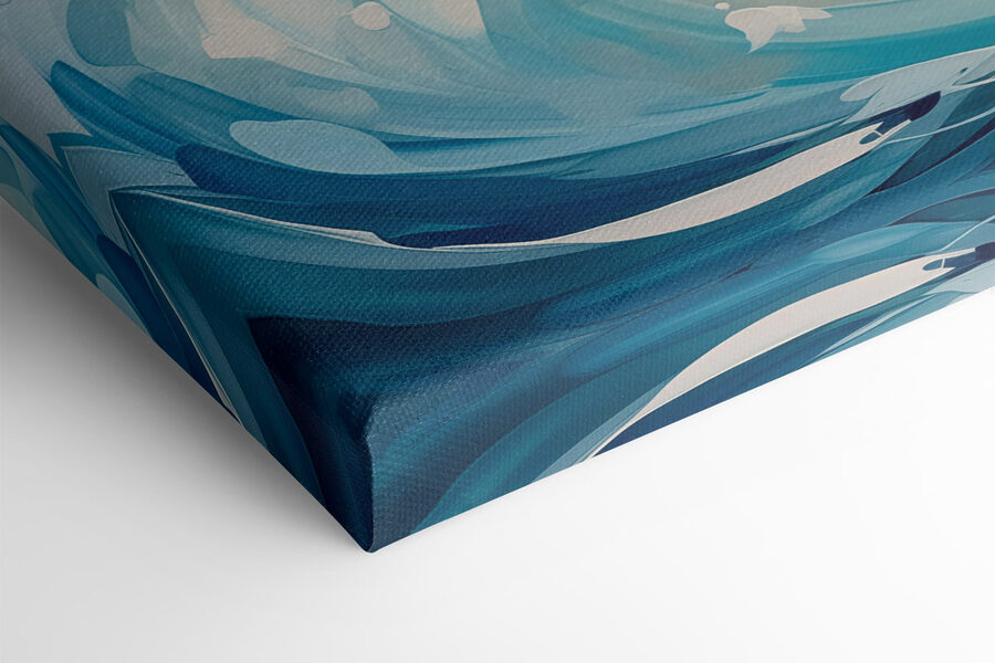 Peinture de vagues dans l'océan