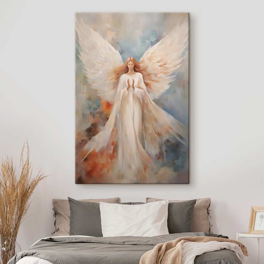 Peinture d'une femme avec des ailes