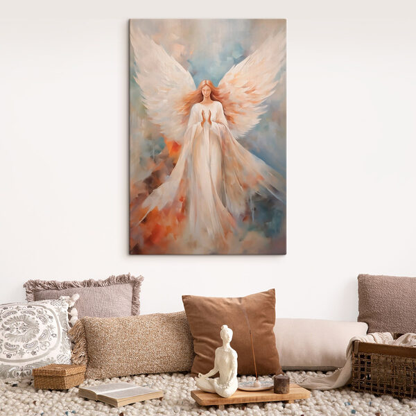 Peinture d'une femme avec des ailes Peinture d'une femme avec des ailes