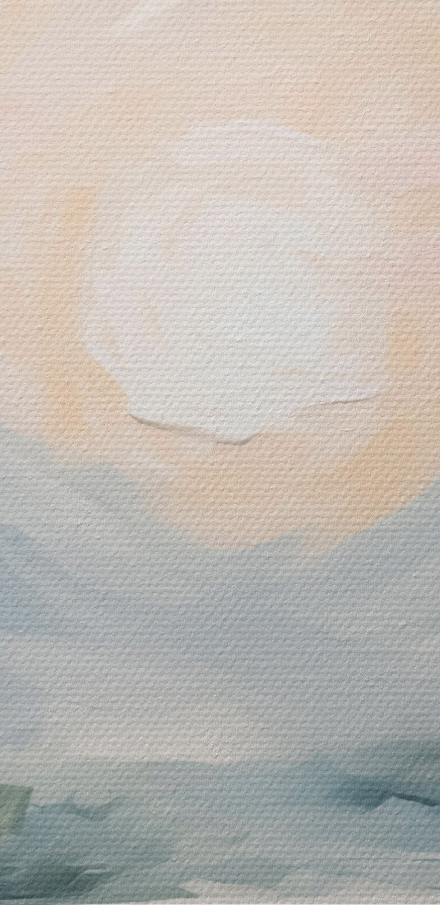 Peinture d'une rivière et de montagnes