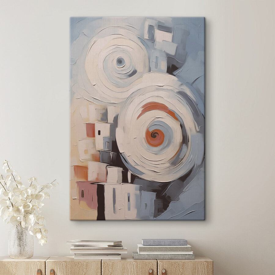 Peinture d'un motif en spirale