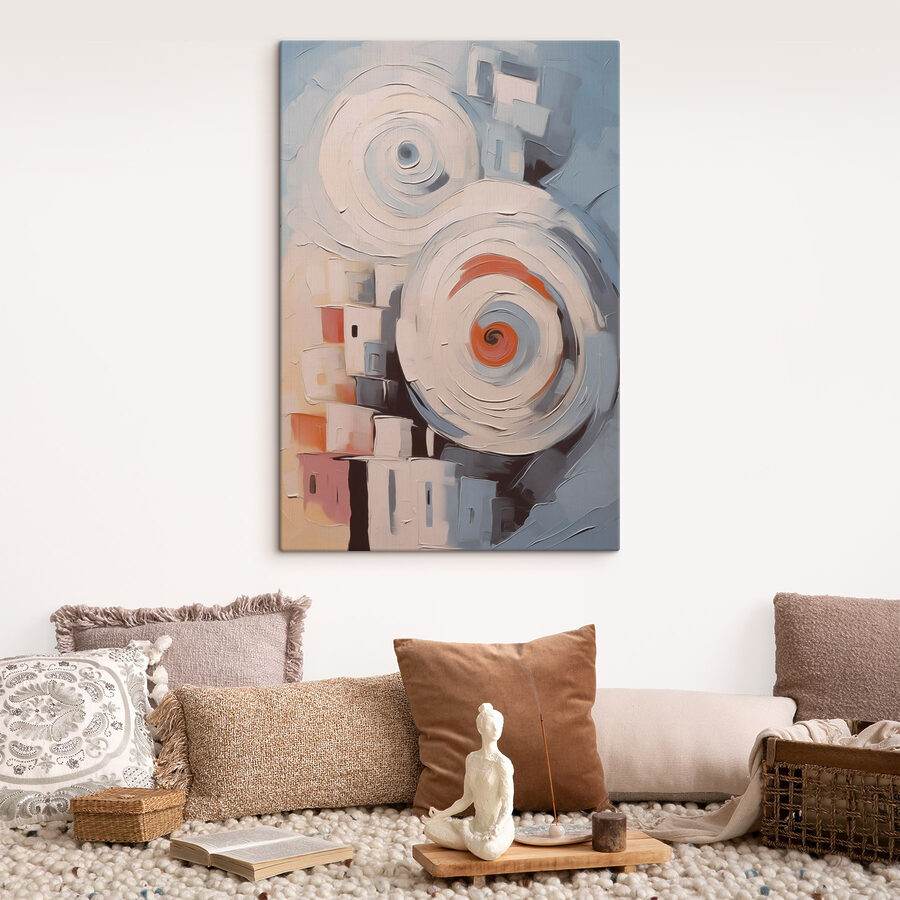 Peinture d'un motif en spirale