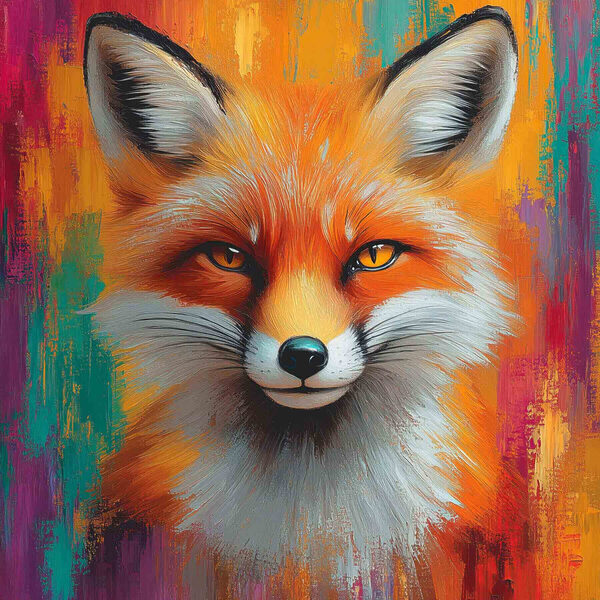 Peinture d'un renard Peinture d'un renard