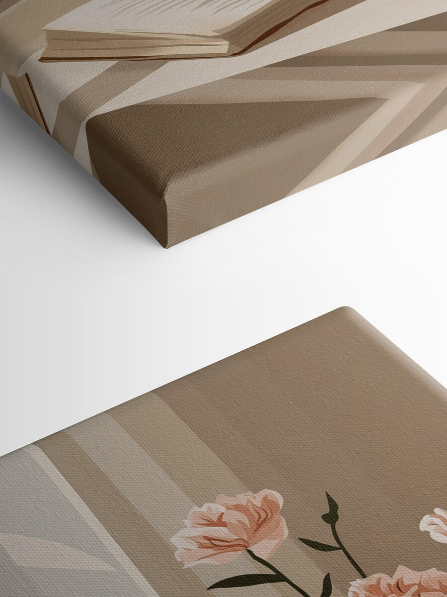 Livre et vase avec des fleurs