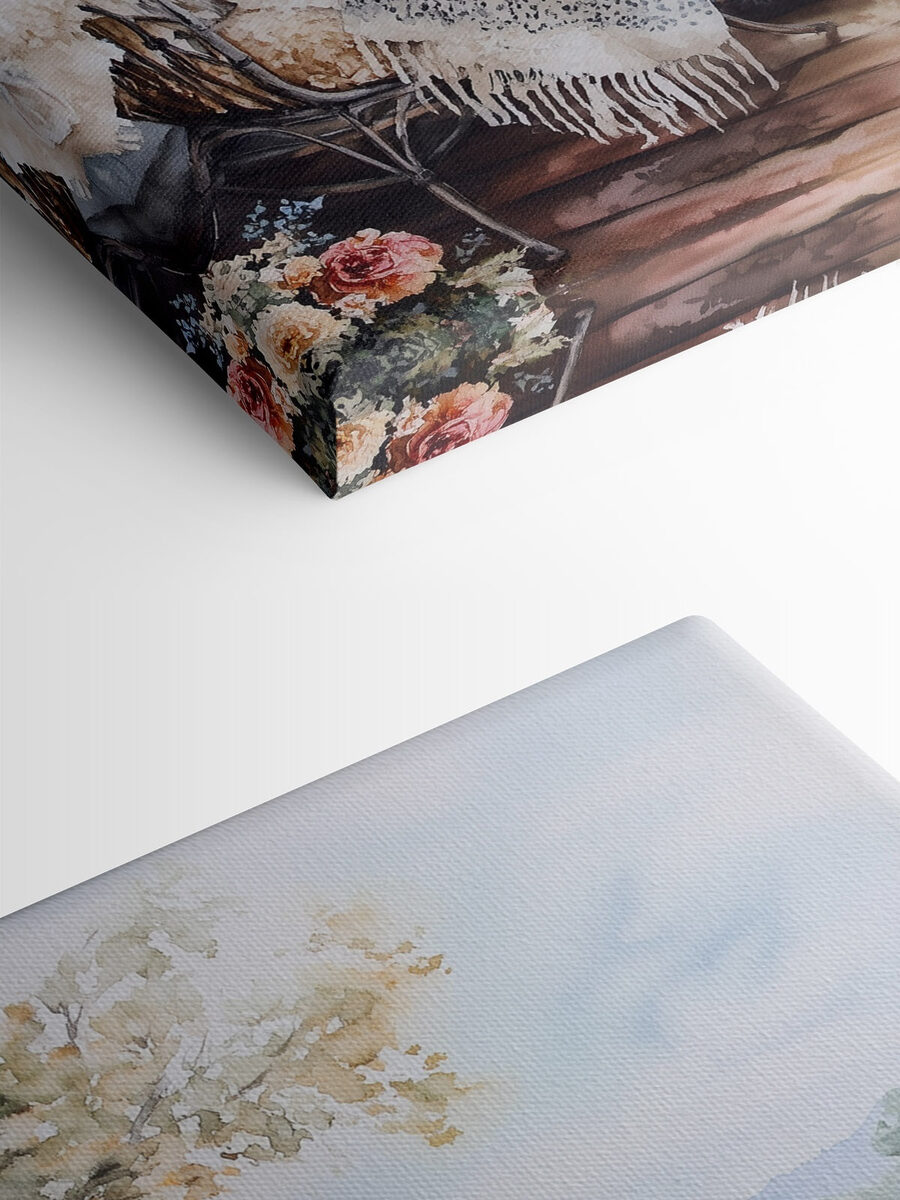 Tableaux Peinture de moutons sous un porche – Image 3