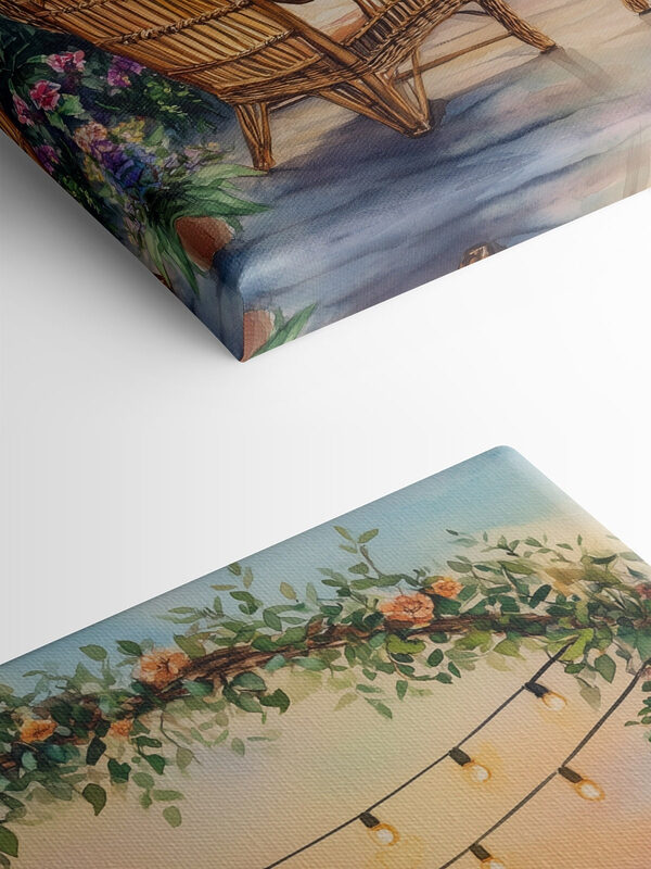 Peinture de chaises et d'un lac Peinture de chaises et d'un lac