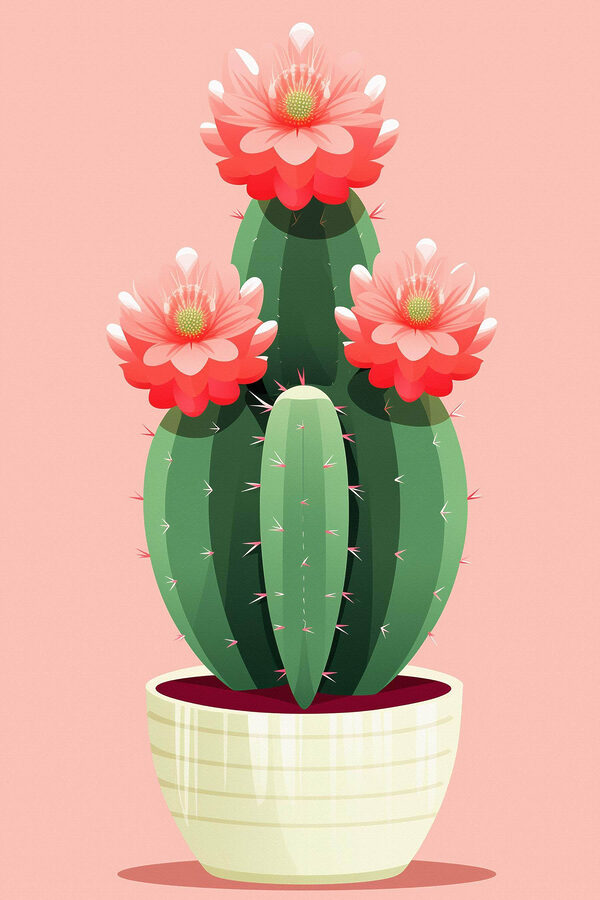Cactus à fleurs roses Cactus à fleurs roses