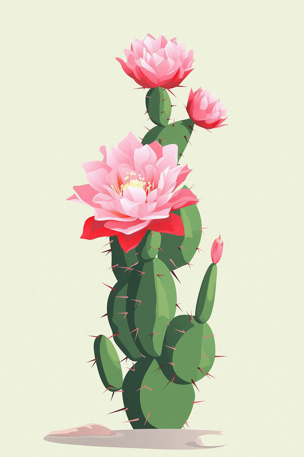 Cactus à fleurs roses Cactus à fleurs roses