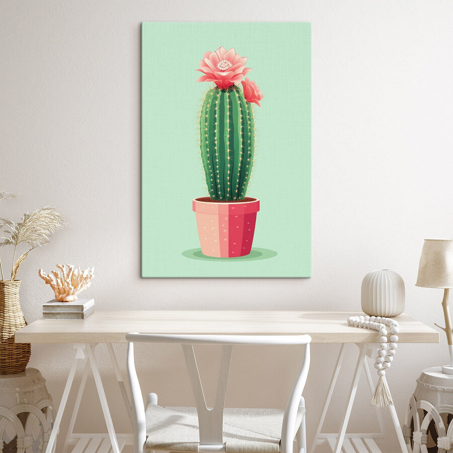 Cactus avec une fleur Cactus avec une fleur