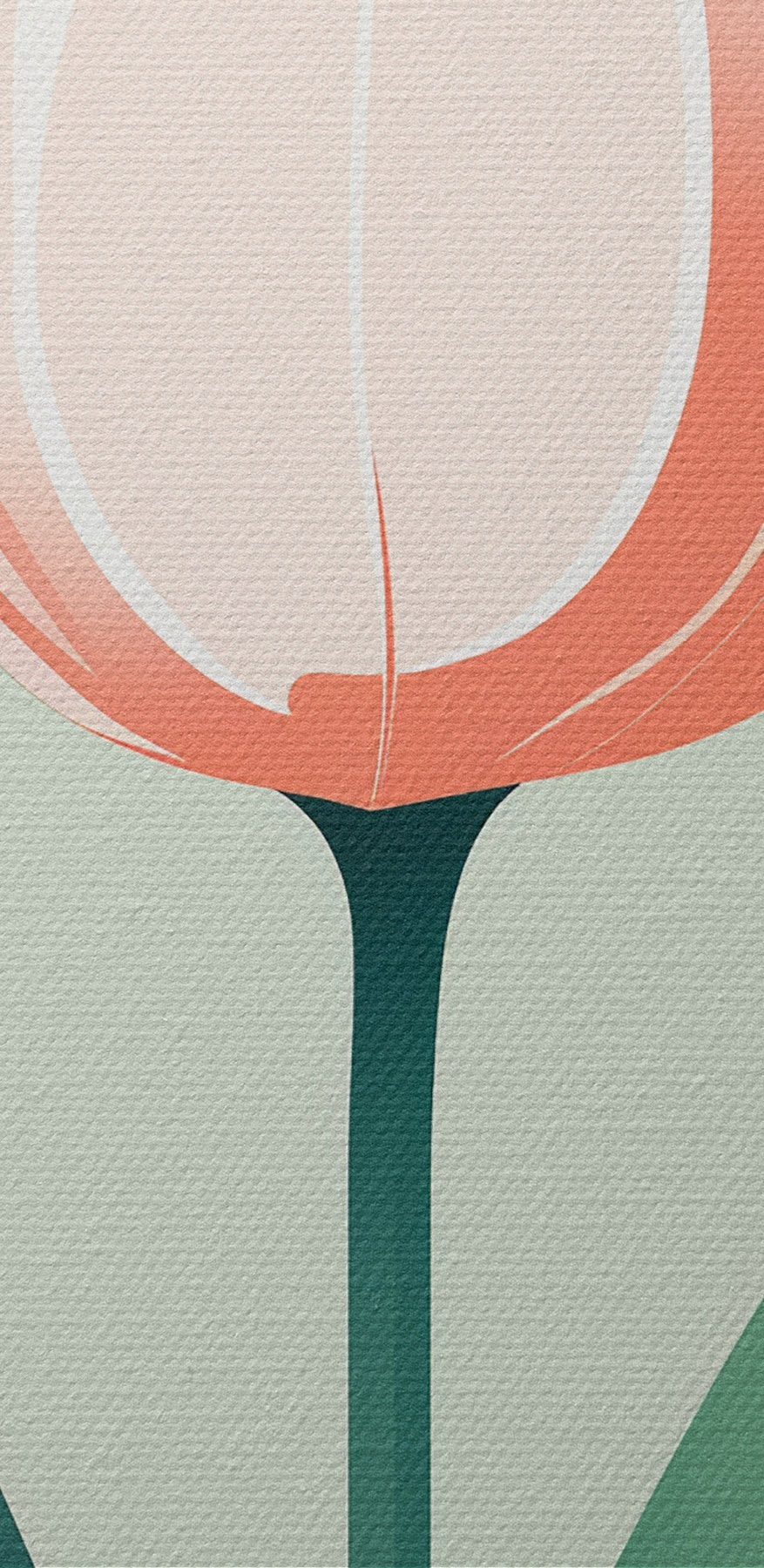 Fleur rose avec feuilles vertes