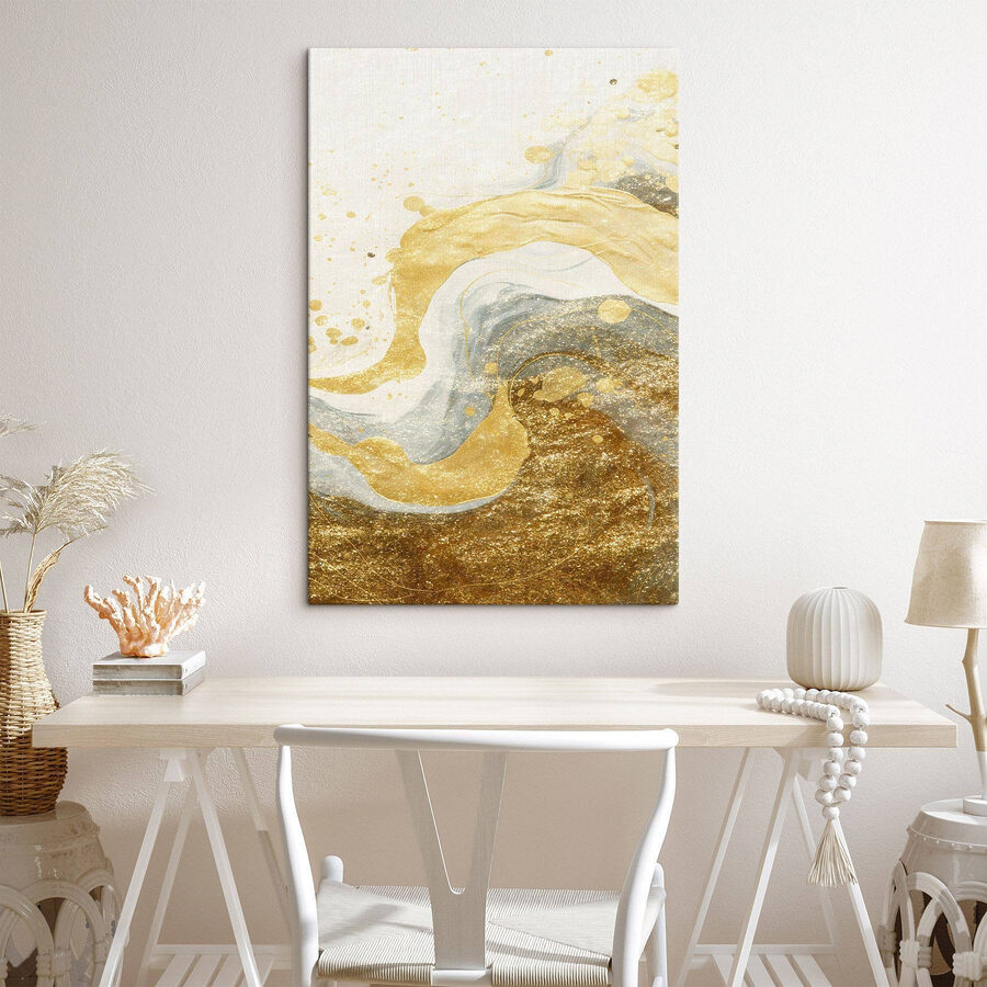 Vagues abstraites dans des tons pastel.