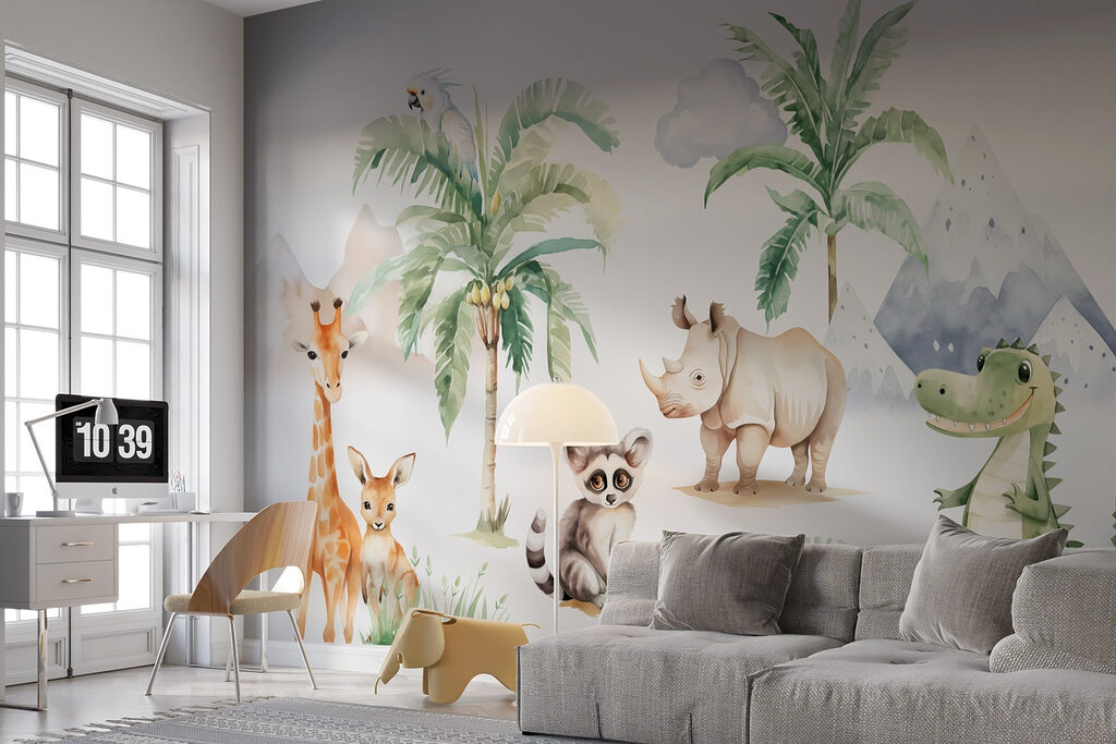 Group of animals in a forest Group of animals in a forest