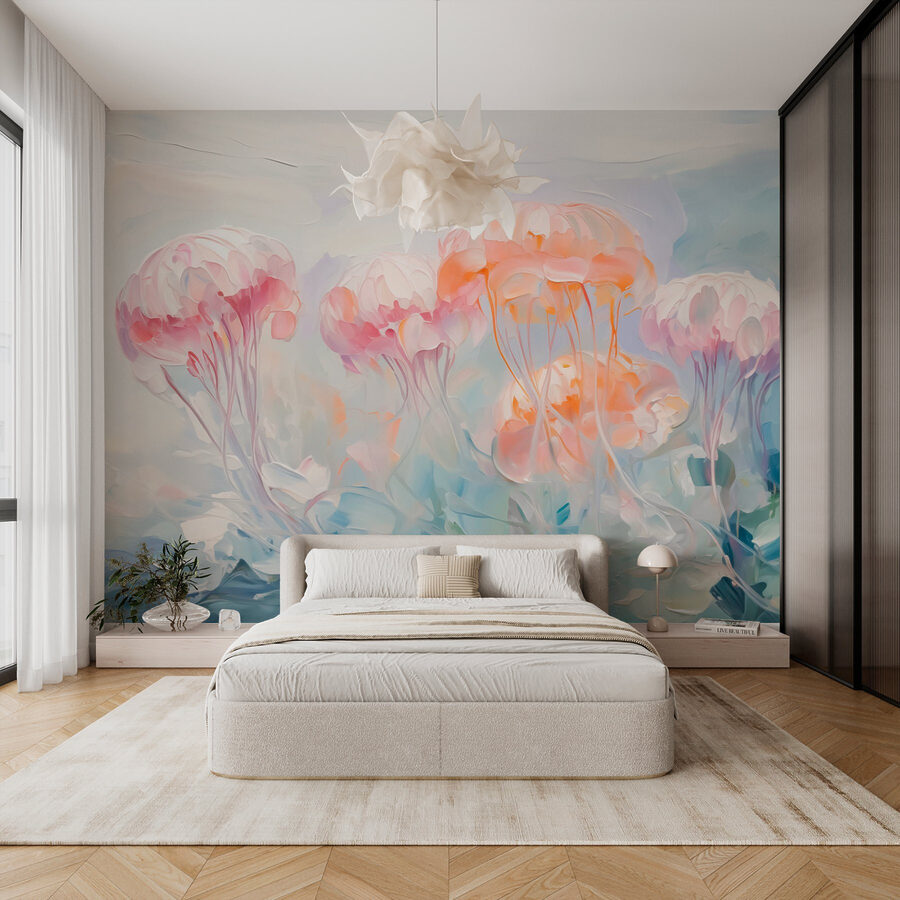 Peinture de fleurs roses