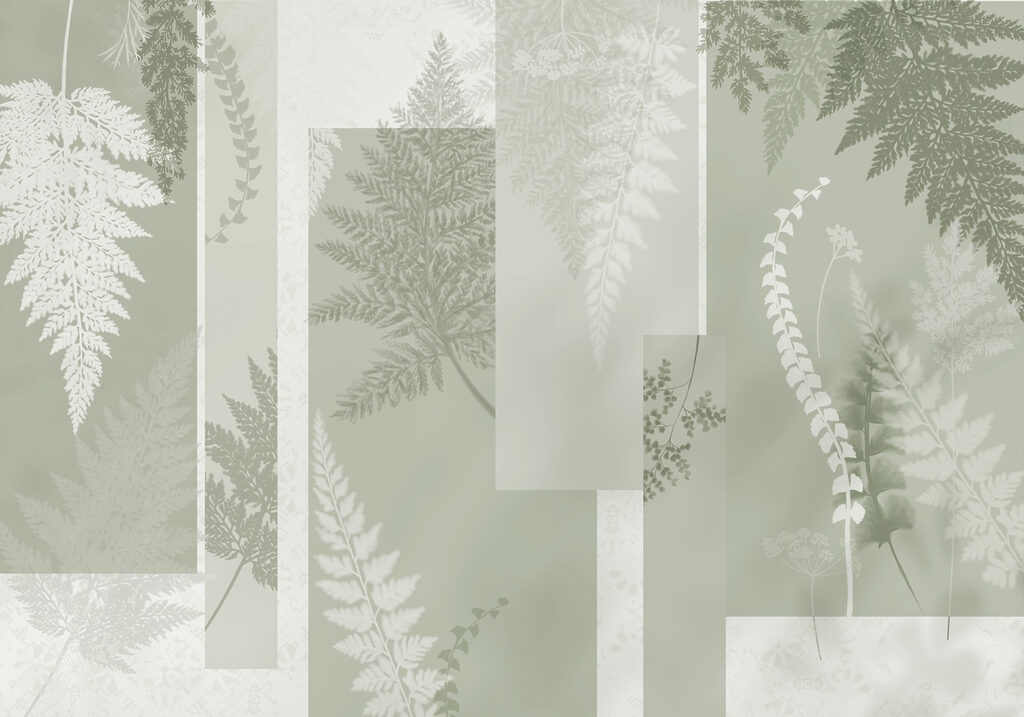 Motifs naturels dans des tons verts doux Motifs naturels dans des tons verts doux