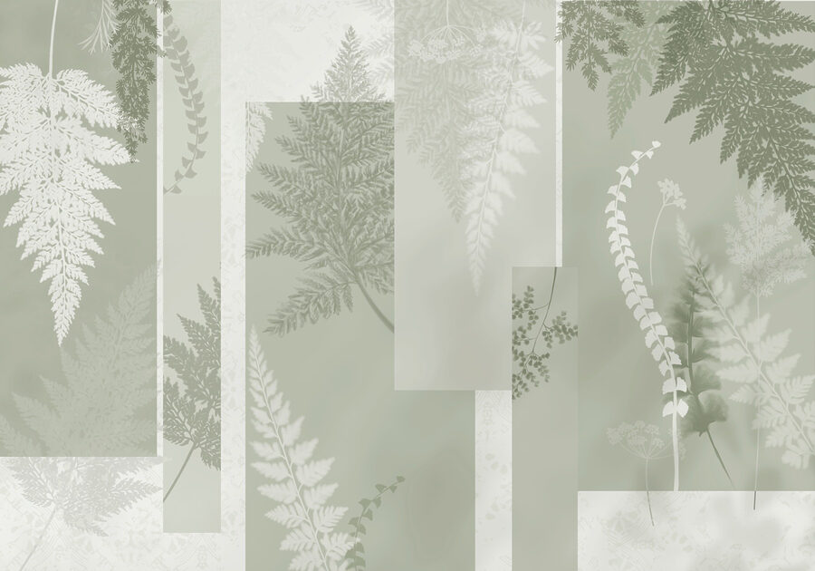 Motifs naturels dans des tons verts doux Motifs naturels dans des tons verts doux