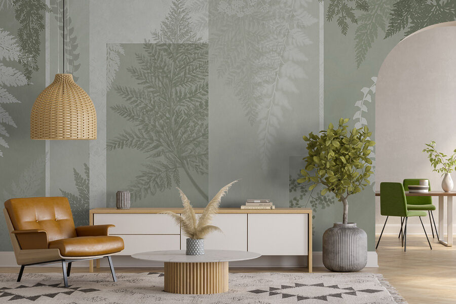 Motifs naturels dans des tons verts doux Motifs naturels dans des tons verts doux