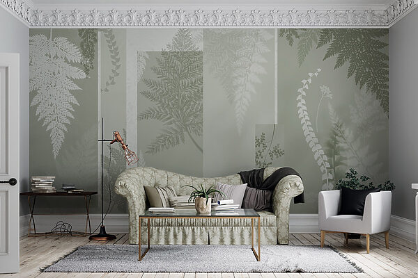 Motifs naturels dans des tons verts doux Motifs naturels dans des tons verts doux