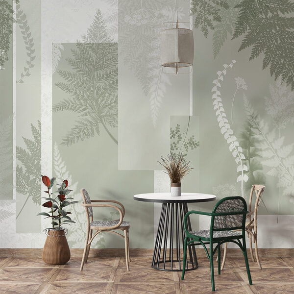 Motifs naturels dans des tons verts doux Motifs naturels dans des tons verts doux