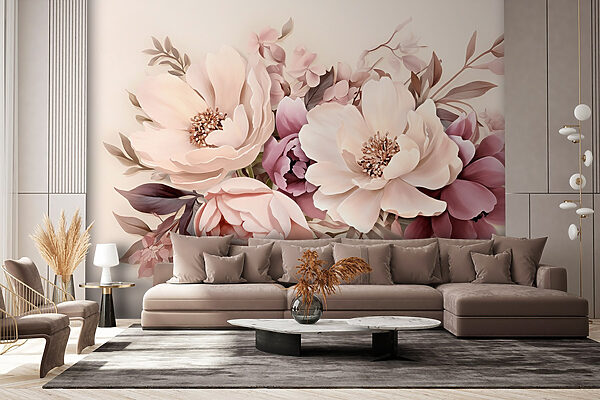 Groupe de fleurs sur fond blanc Groupe de fleurs sur fond blanc