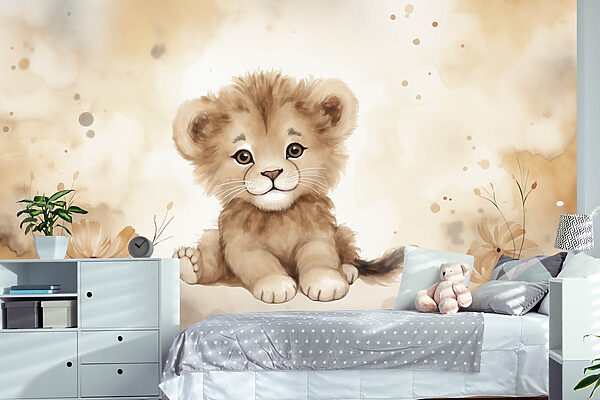 Aquarelle d'un lionceau Aquarelle d'un lionceau