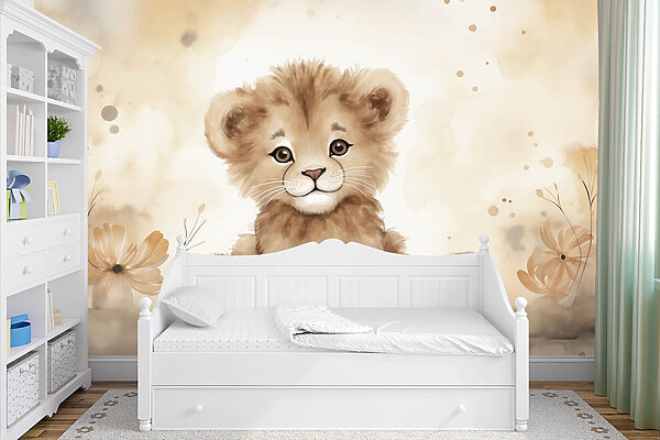 Aquarelle d'un lionceau Aquarelle d'un lionceau