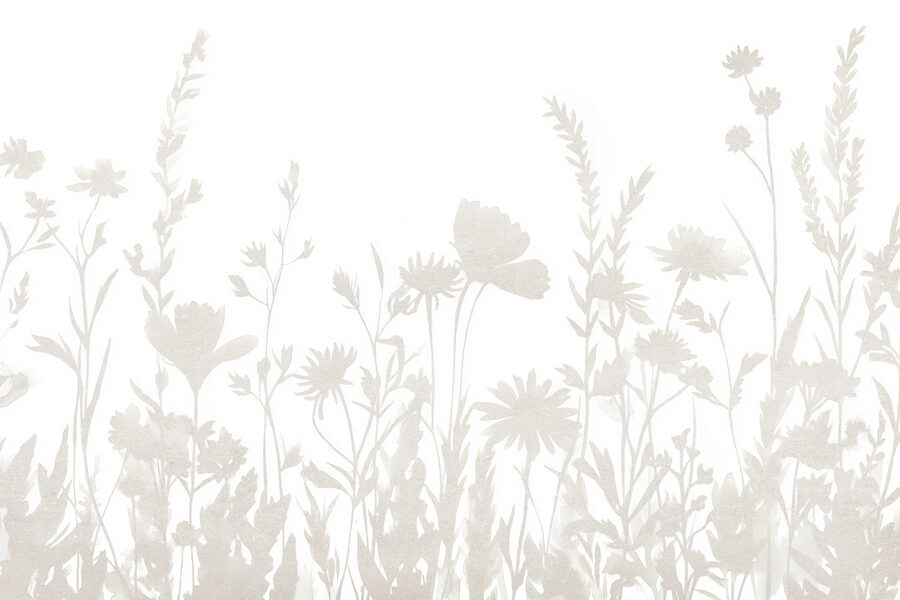 Fond blanc avec des fleurs Fond blanc avec des fleurs