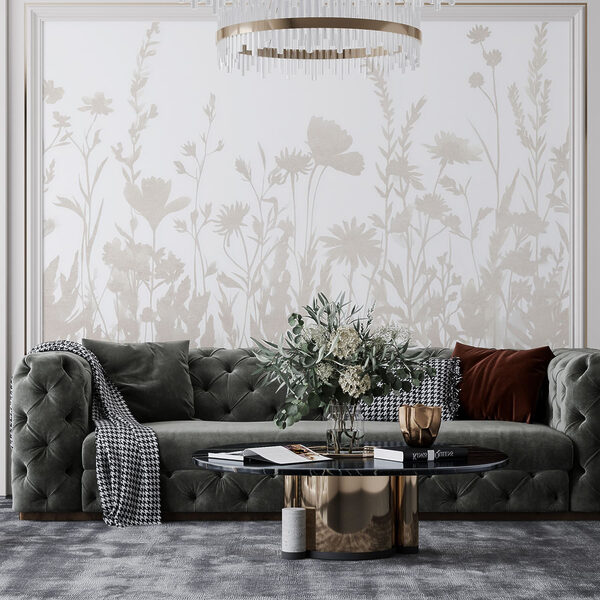 Fond blanc avec des fleurs Fond blanc avec des fleurs