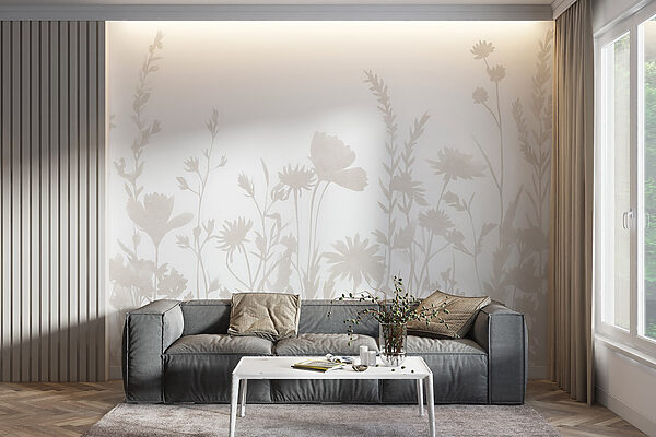 Fond blanc avec des fleurs Fond blanc avec des fleurs