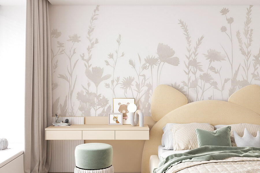 Fond blanc avec des fleurs Fond blanc avec des fleurs
