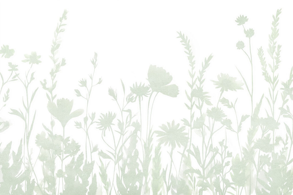 Silhouette florale fantaisiste affichée Silhouette florale fantaisiste affichée