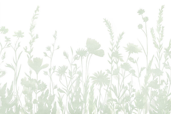 Silhouette florale fantaisiste affichée Silhouette florale fantaisiste affichée
