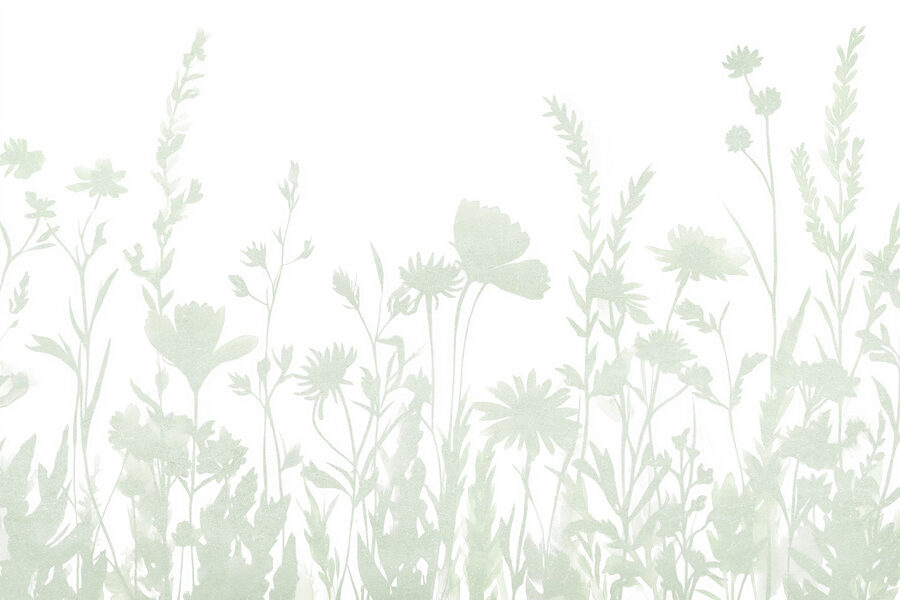 Silhouette florale fantaisiste affichée Silhouette florale fantaisiste affichée