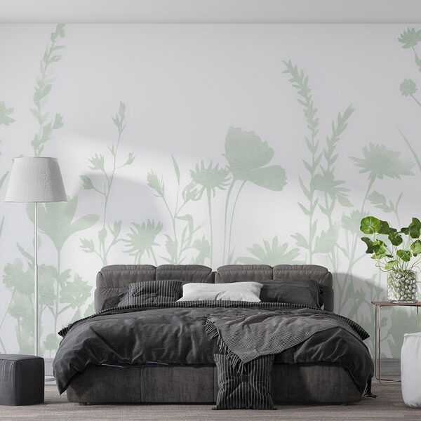 Silhouette florale fantaisiste affichée Silhouette florale fantaisiste affichée