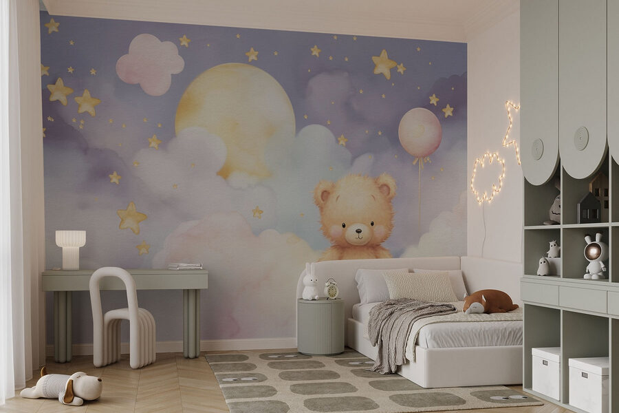 Ourson assis sur un nuage