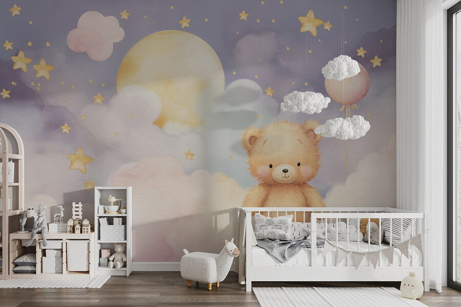 Ourson assis sur un nuage